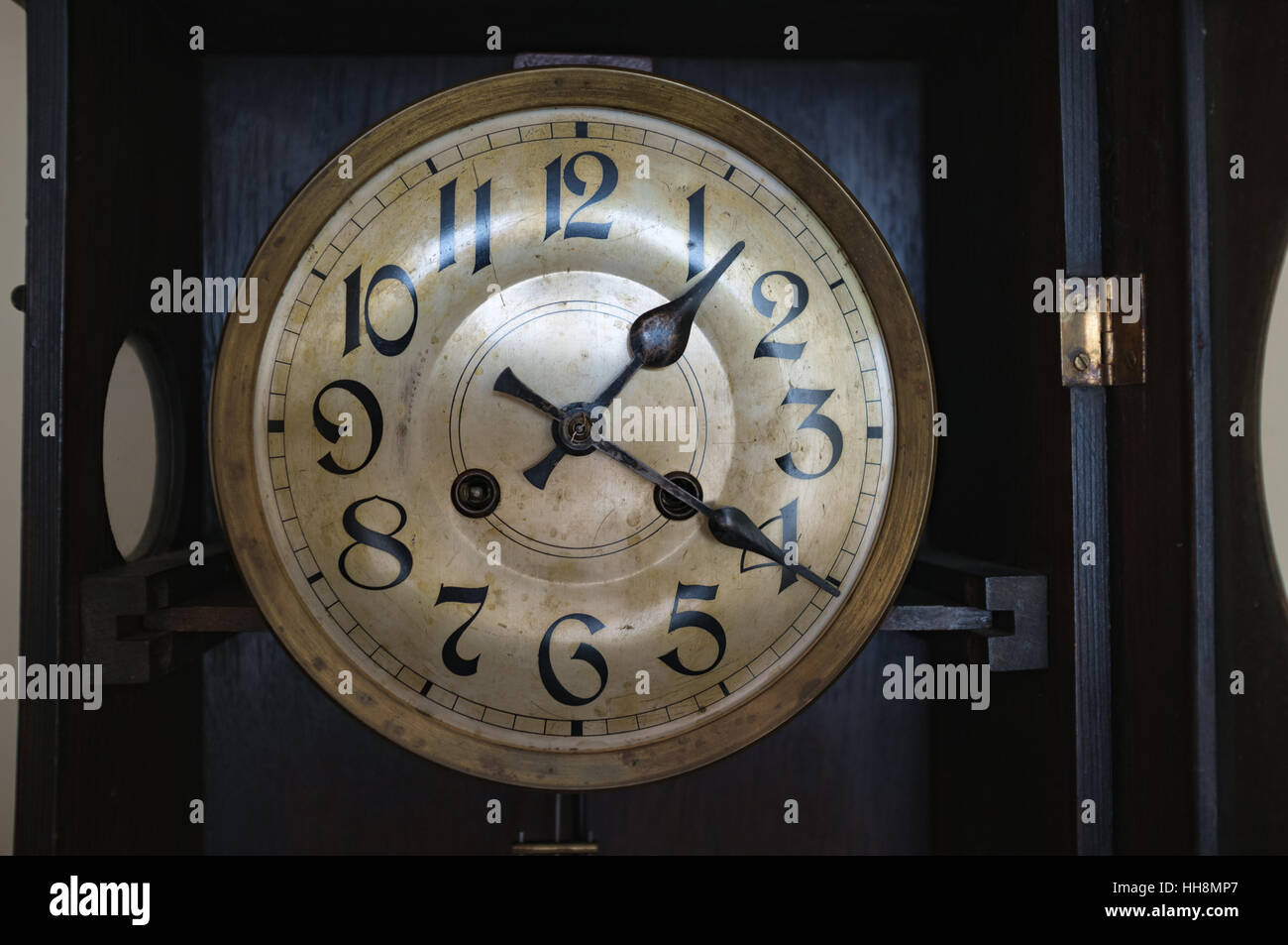 Close-up of Wall clock dial Stock Photo