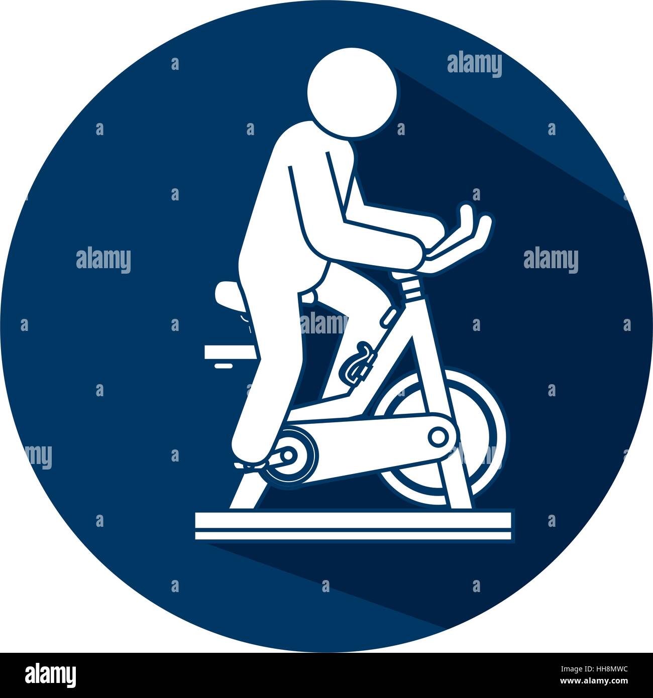 spinning bike fitness silhouette vector illustration design Stock Vector