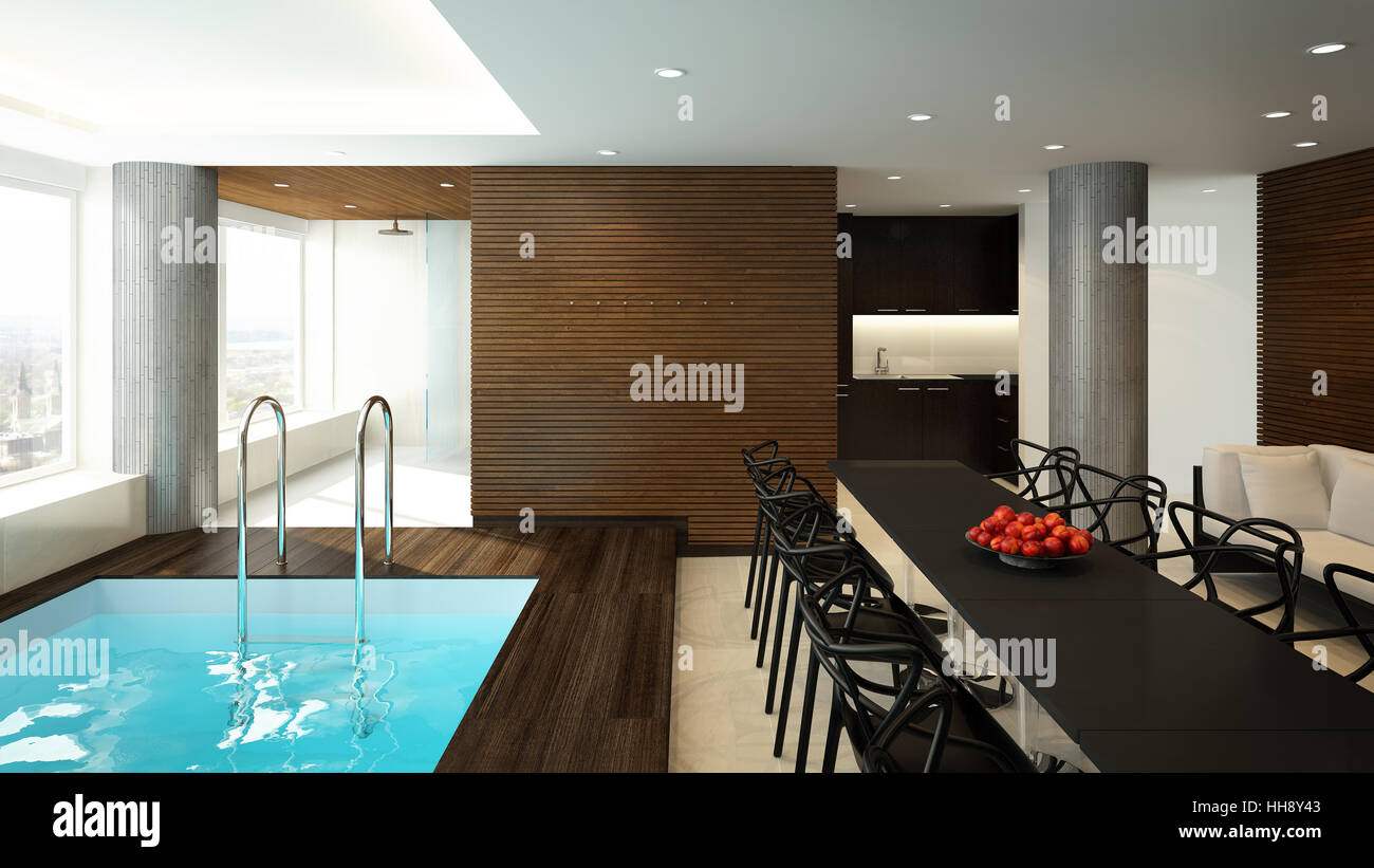 3d Rendering Of A Modern Spa Interior Stock Photo 131118627