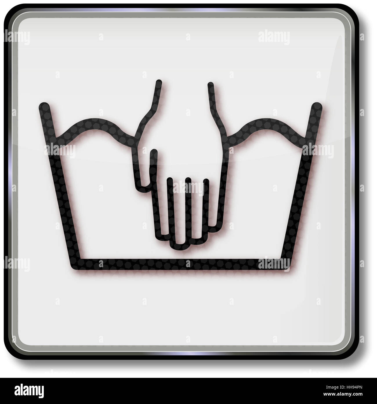 laundry symbol hand wash Stock Photo Alamy