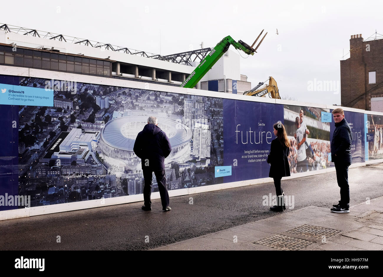 Views around Tottenham and White Hart Lane football ground stadium of Tottenham Hotspur Stock