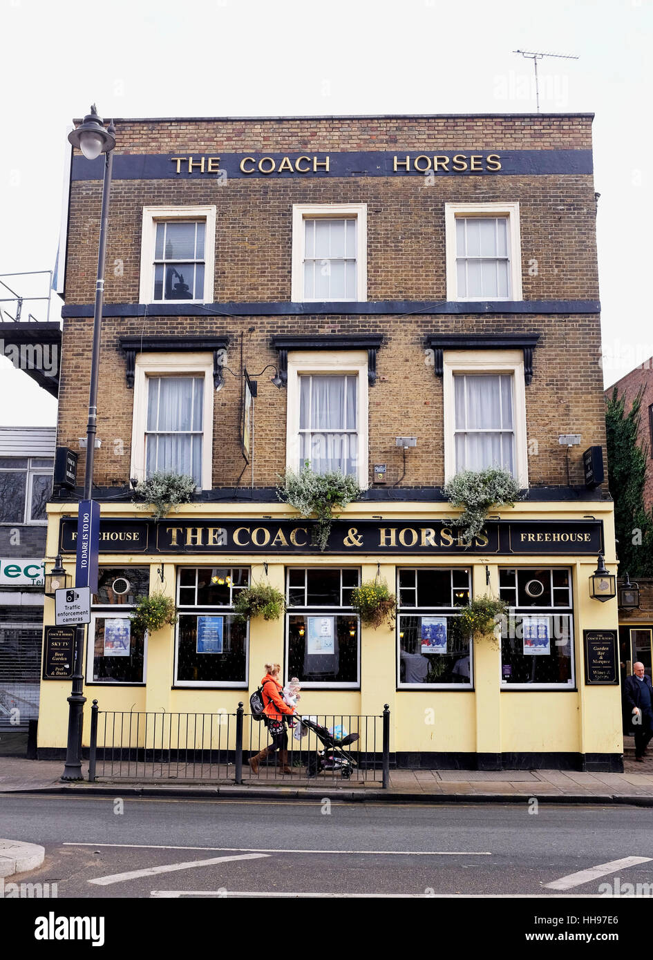 Views around Tottenham North London The Coach & Horses pub in the