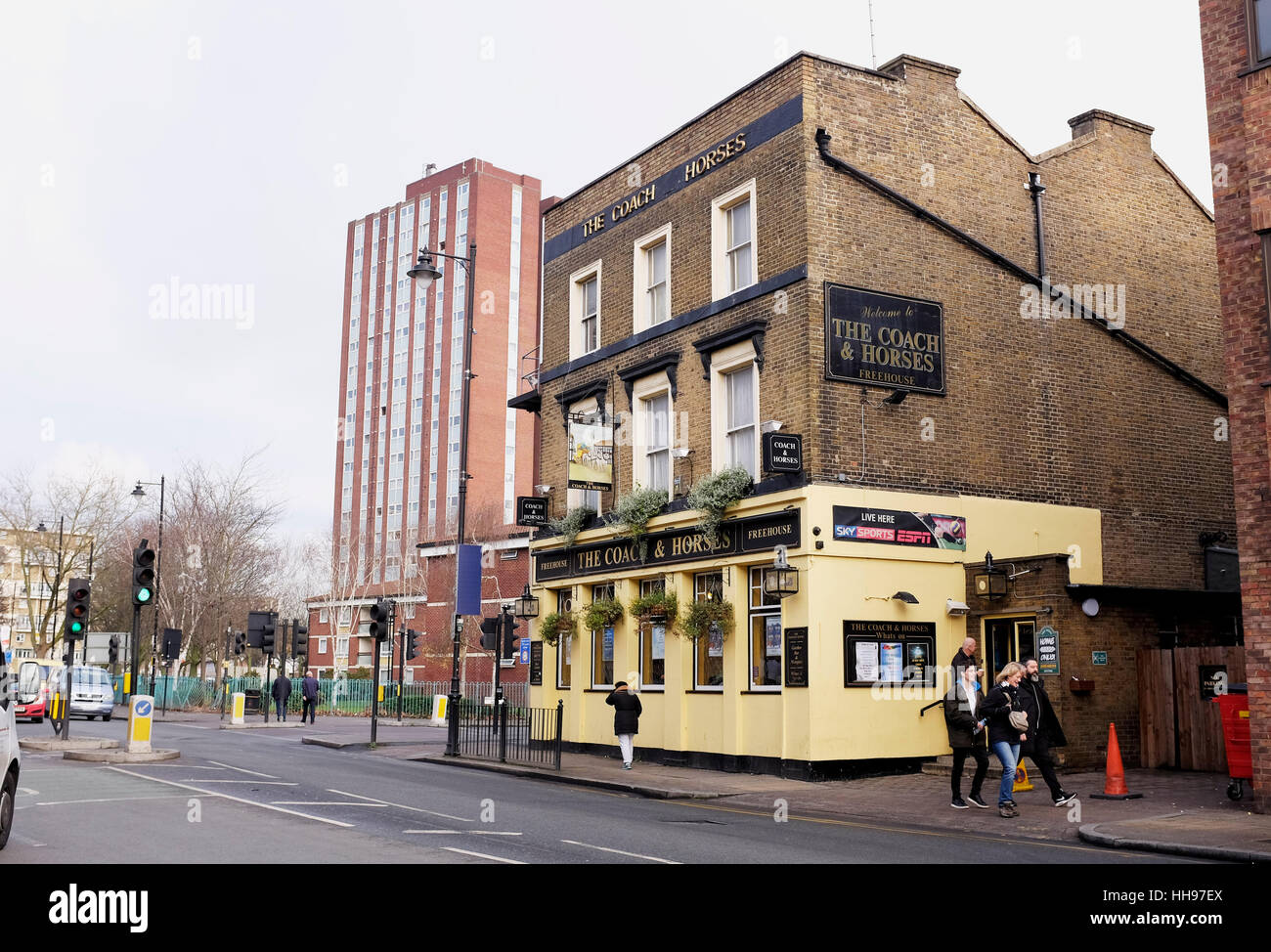 Views around Tottenham North London - The Coach & Horses pub in the