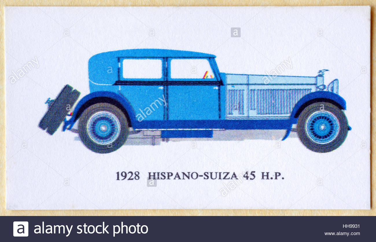 Hispano-Suiza 45 HP 1928 illustration Stock Photo