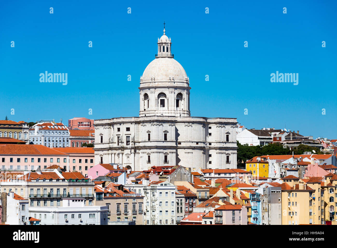 Ancient historic church in Lisbon Portugal Stock Photo