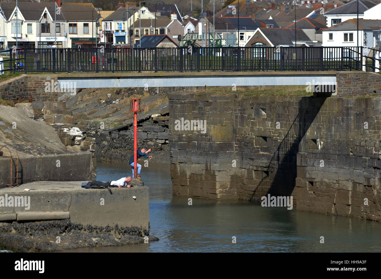 Burry Port Harbour Stock Photo Alamy