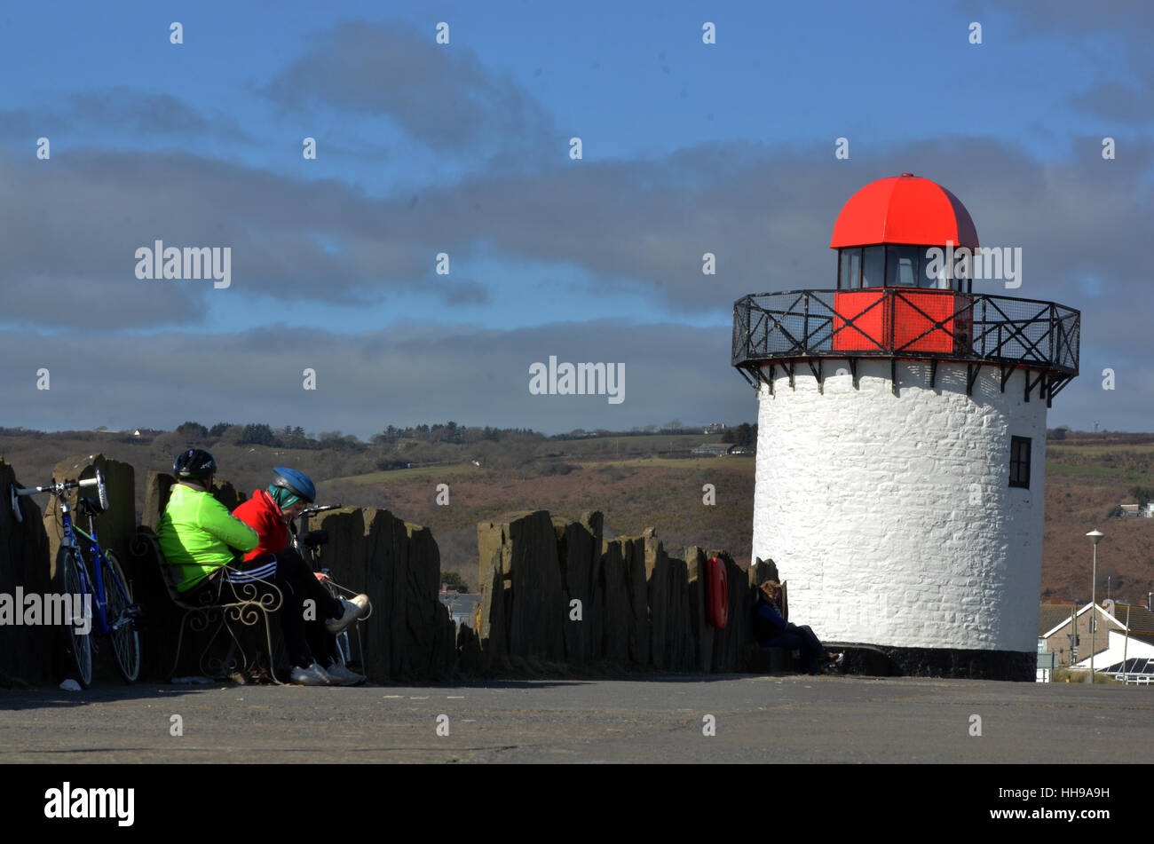 Burry Port Lighthouse Stock Photo Alamy