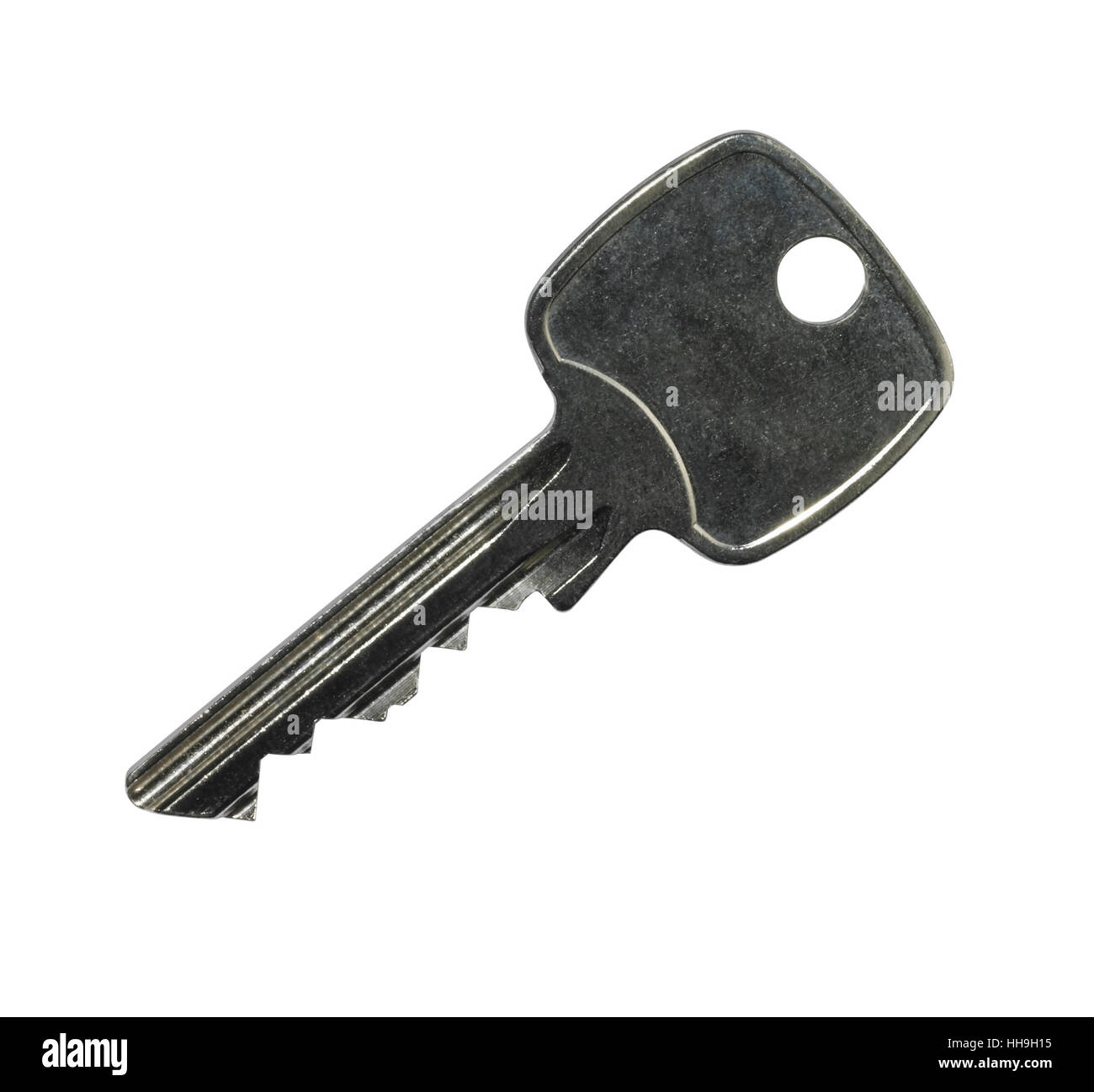 studio photography of a old key isolated on white with clipping path Stock Photo