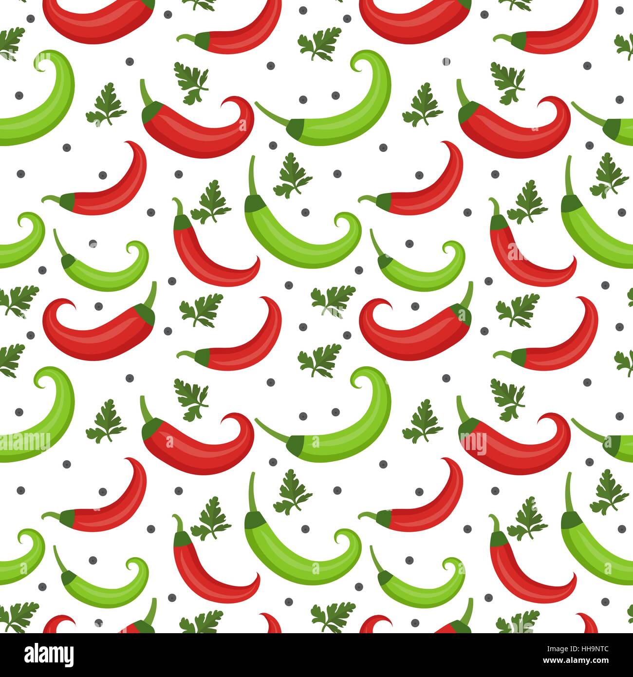 Chili peppers seamless pattern. Pepper red and green endless background ...
