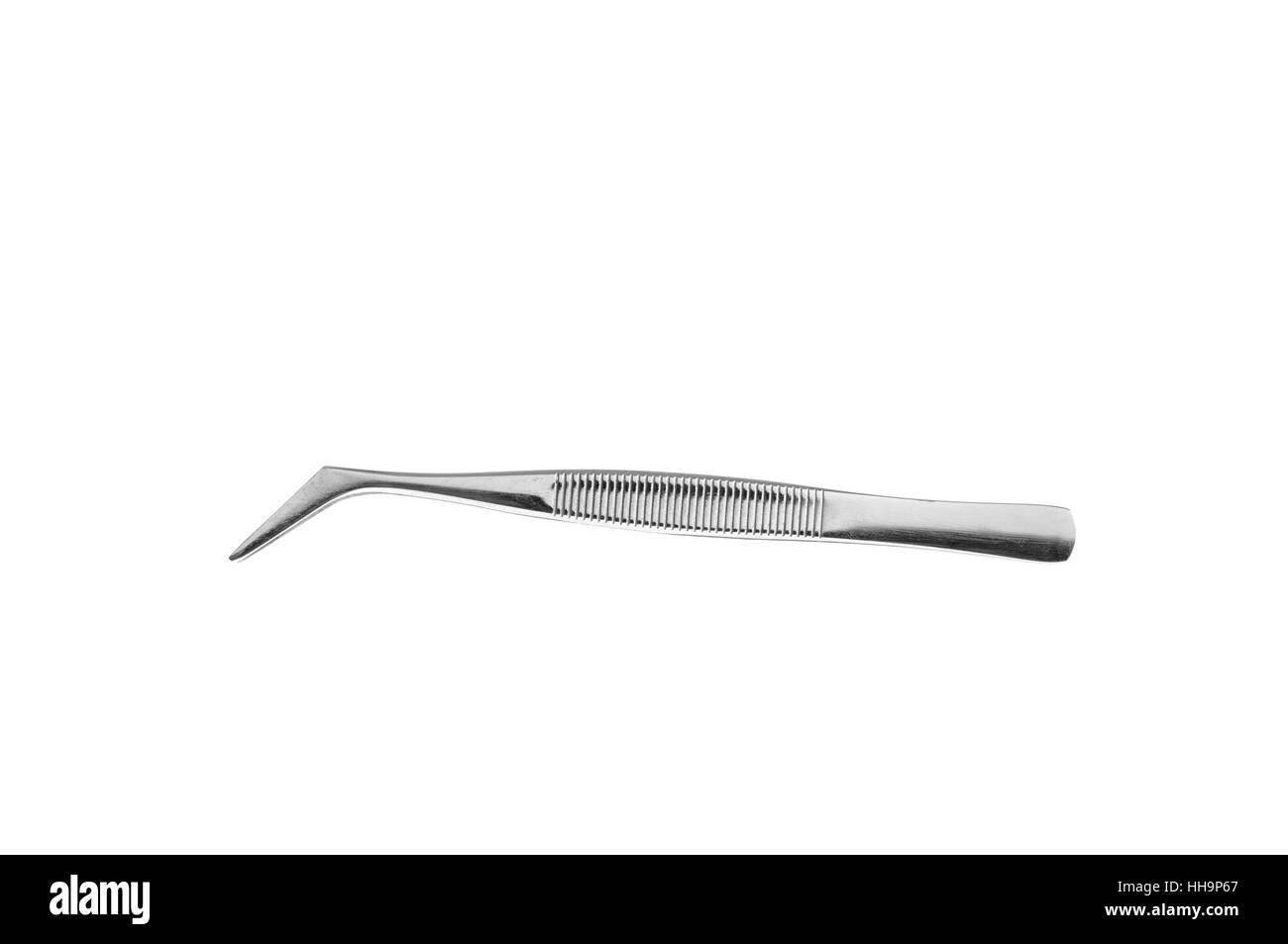 Technical tweezers with pointed tip, isolated on white Stock Photo