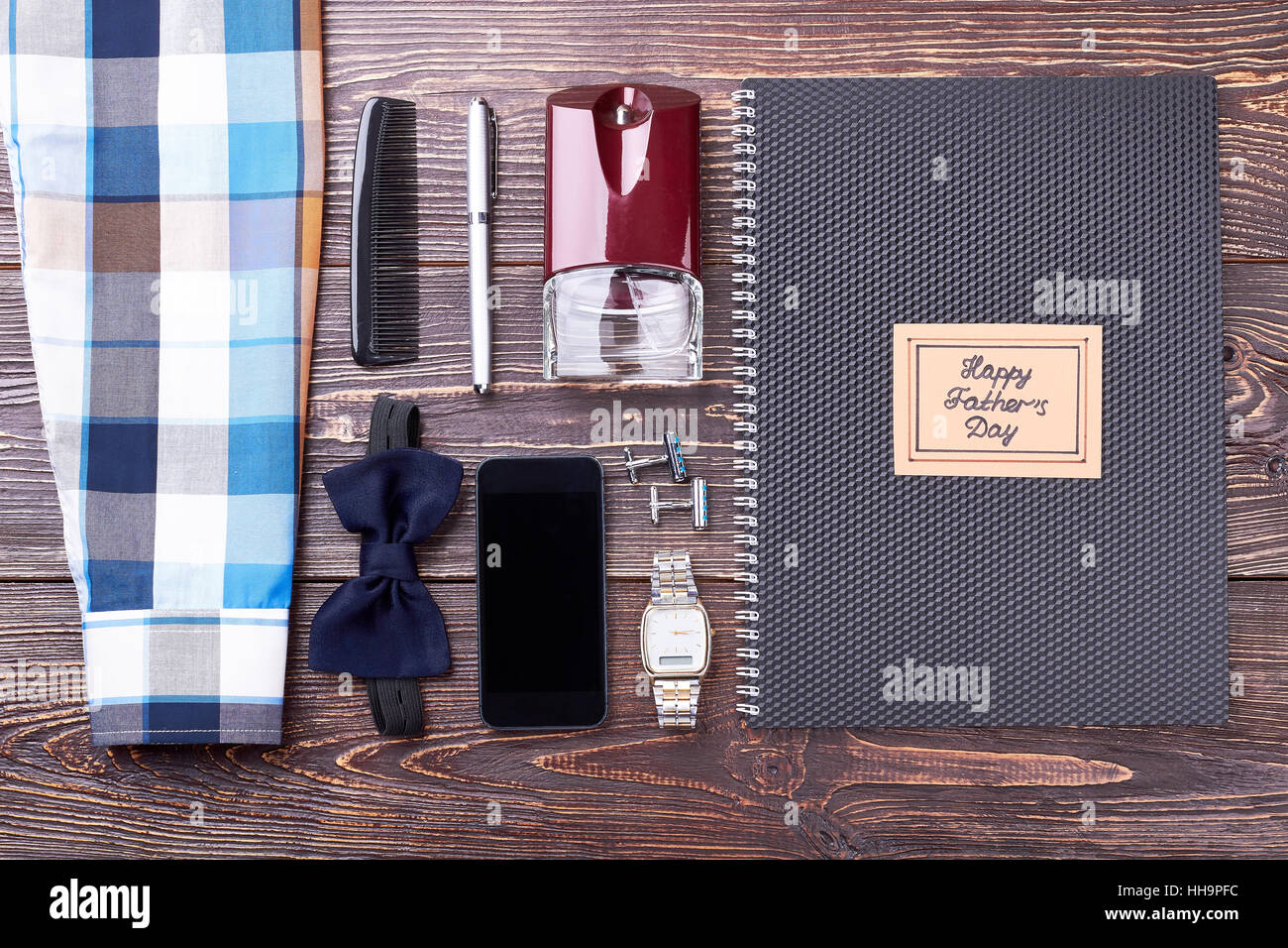 Notebook, greeting card and smartphone Stock Photo Alamy