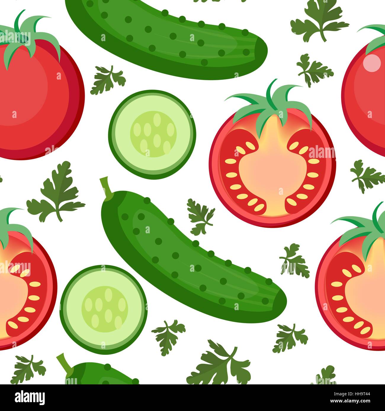 Vegetable Salad Decoration Stock Vector Images Alamy