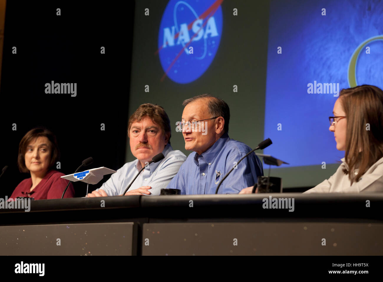 NASA earth scientists briefs the media on CYGNSS Hurricane Mission - Washington, DC USA Stock Photo