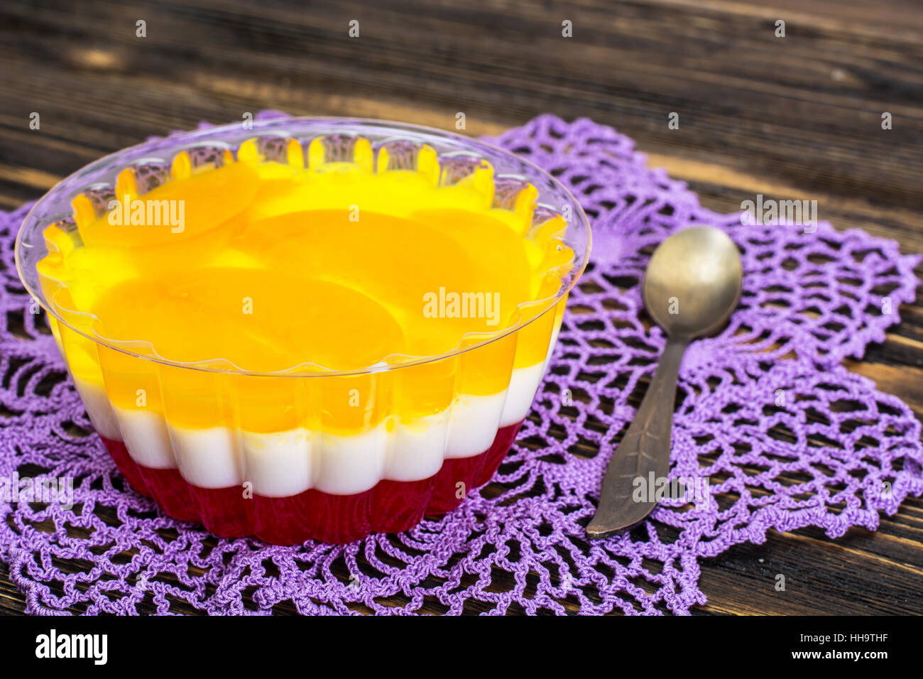 Multicolor jelly in plastic molds Stock Photo Alamy