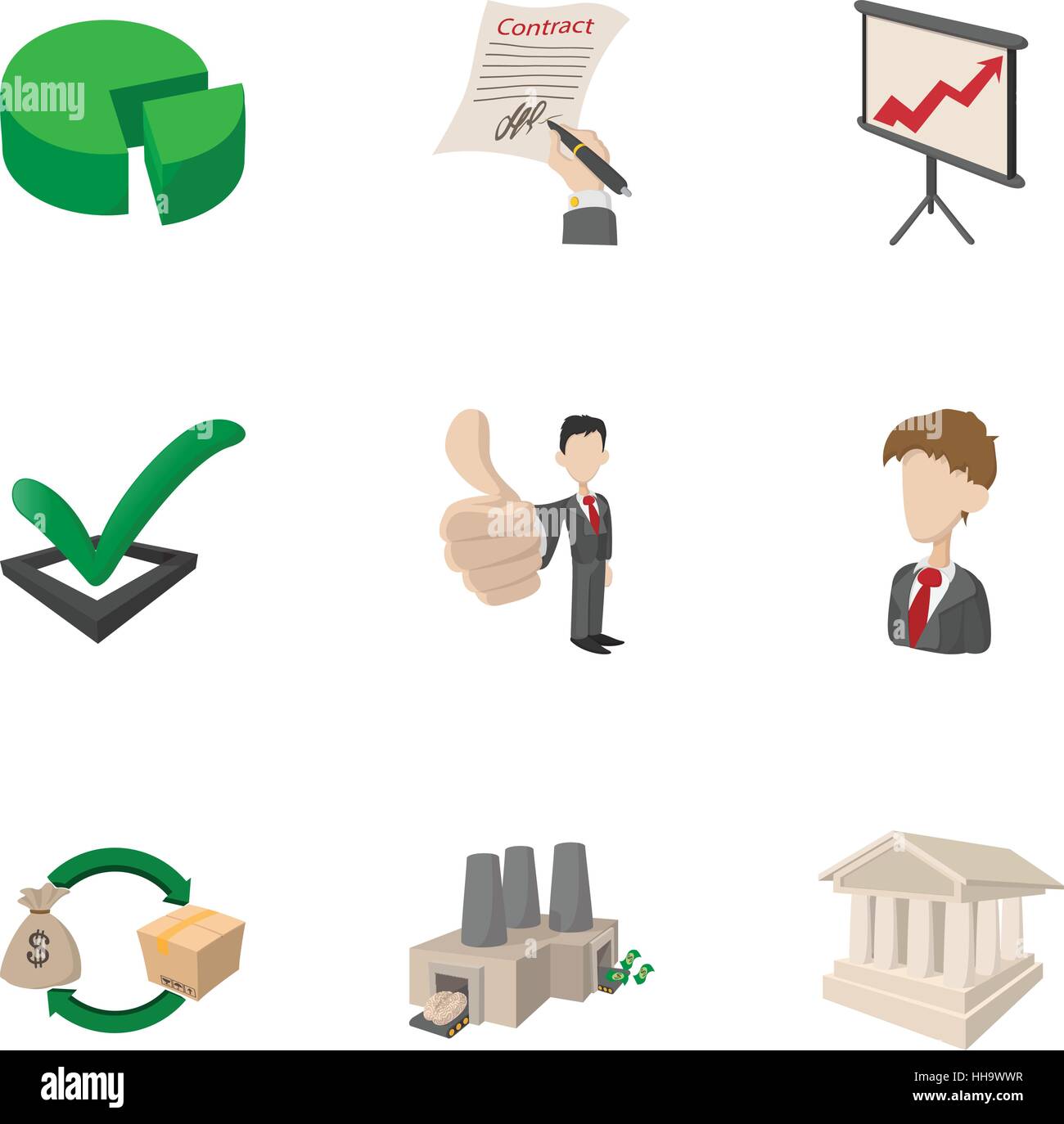 Office icons set, cartoon style Stock Vector Image & Art - Alamy
