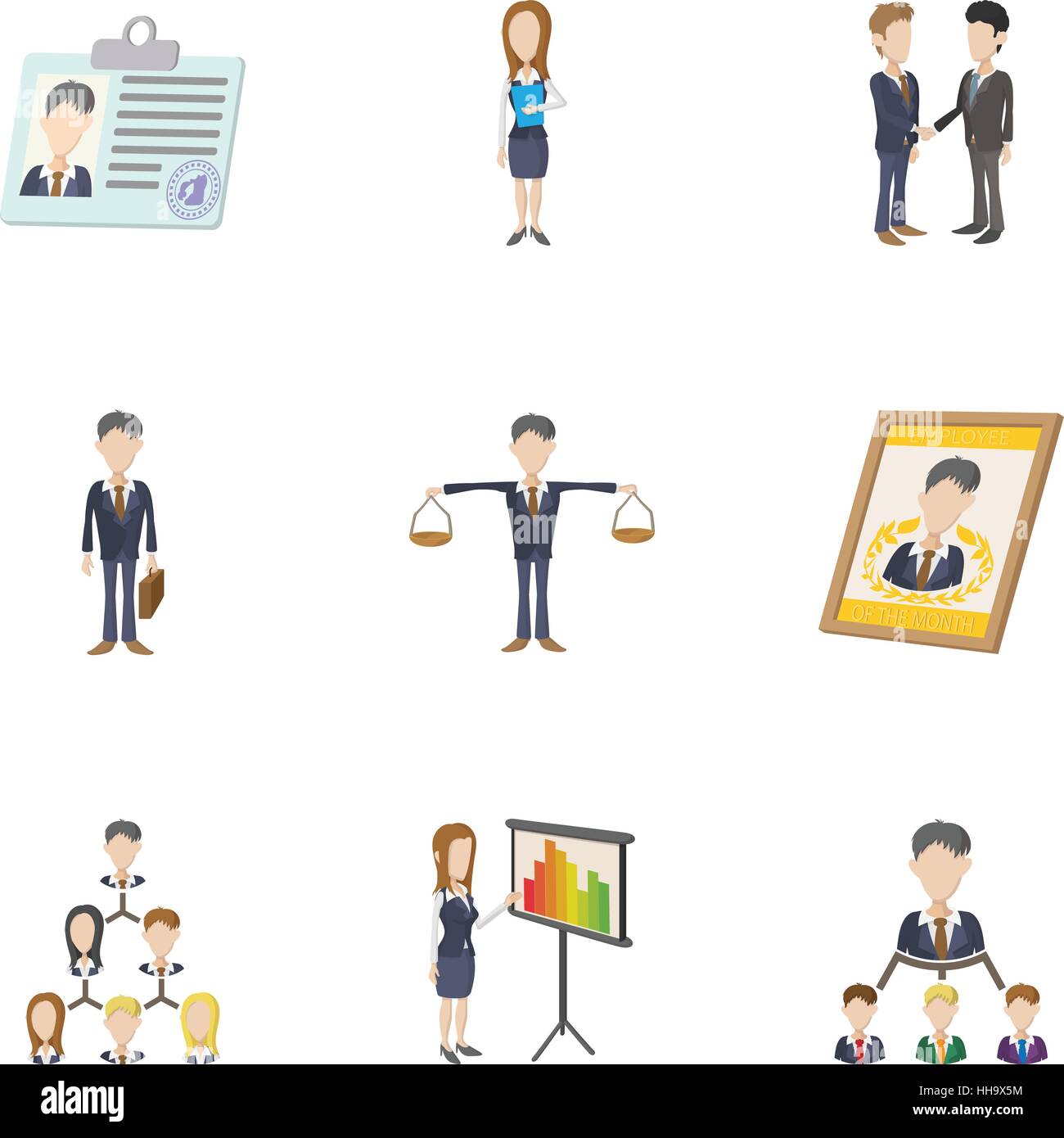Management icons set, cartoon style Stock Vector Image & Art - Alamy