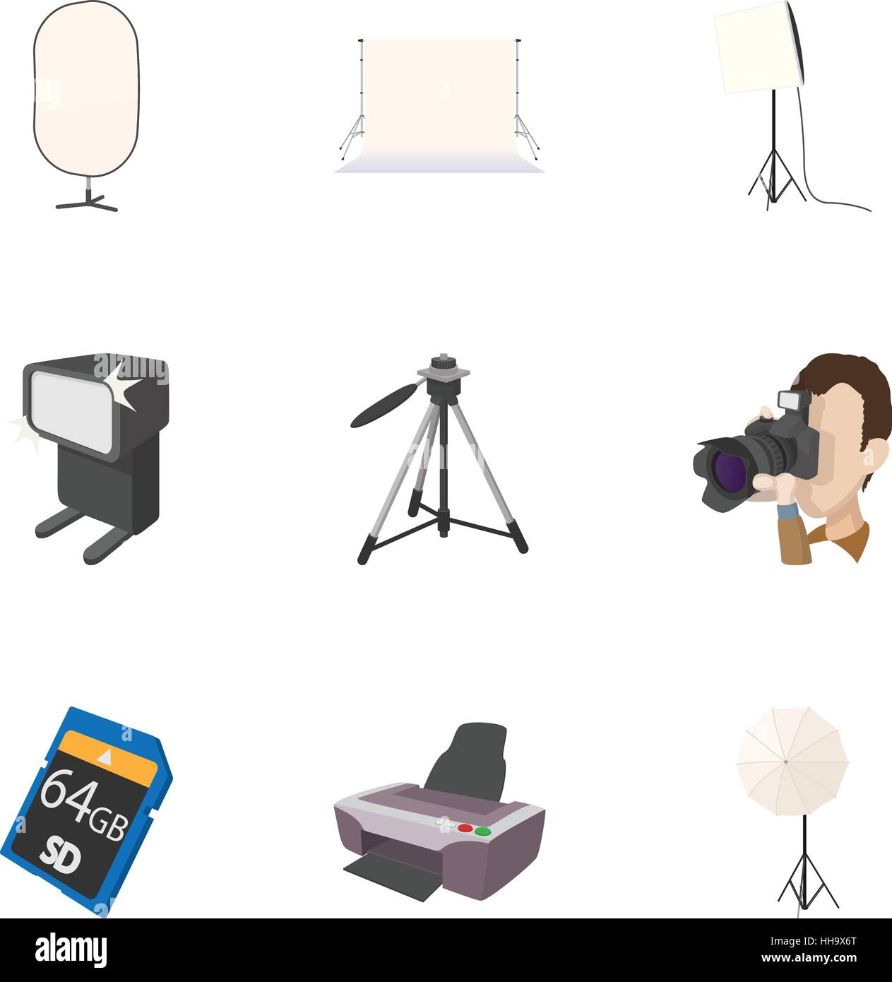 Photographing icons set, cartoon style Stock Vector Image & Art - Alamy