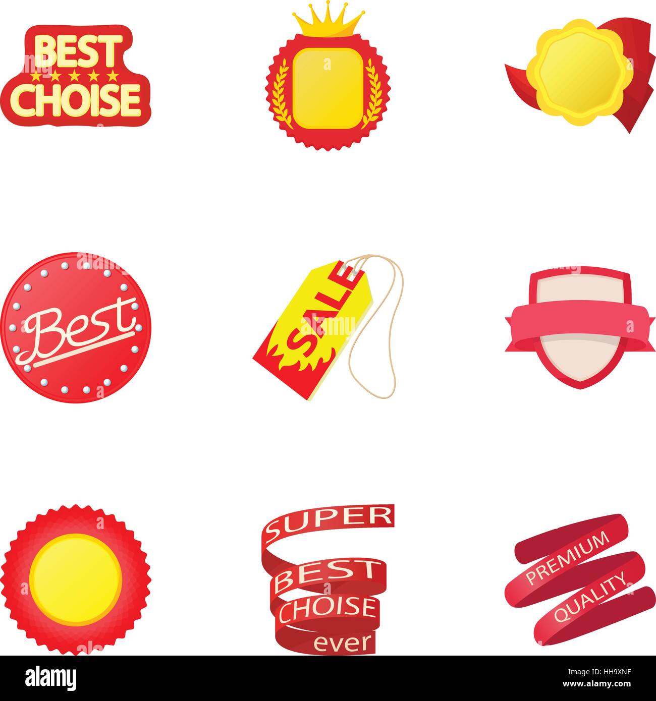 Tag icons set, cartoon style Stock Vector Image & Art - Alamy
