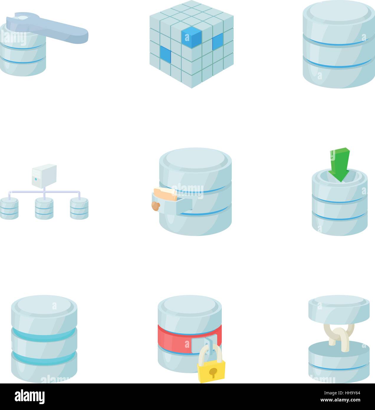 Computer data icons set, cartoon style Stock Vector Image & Art - Alamy
