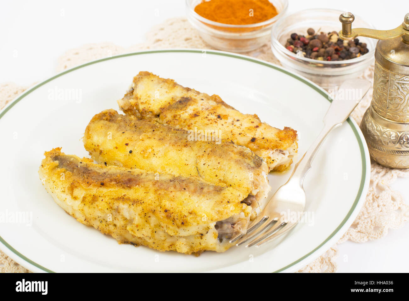 Fish fried in breadcrumbs Stock Photo Alamy