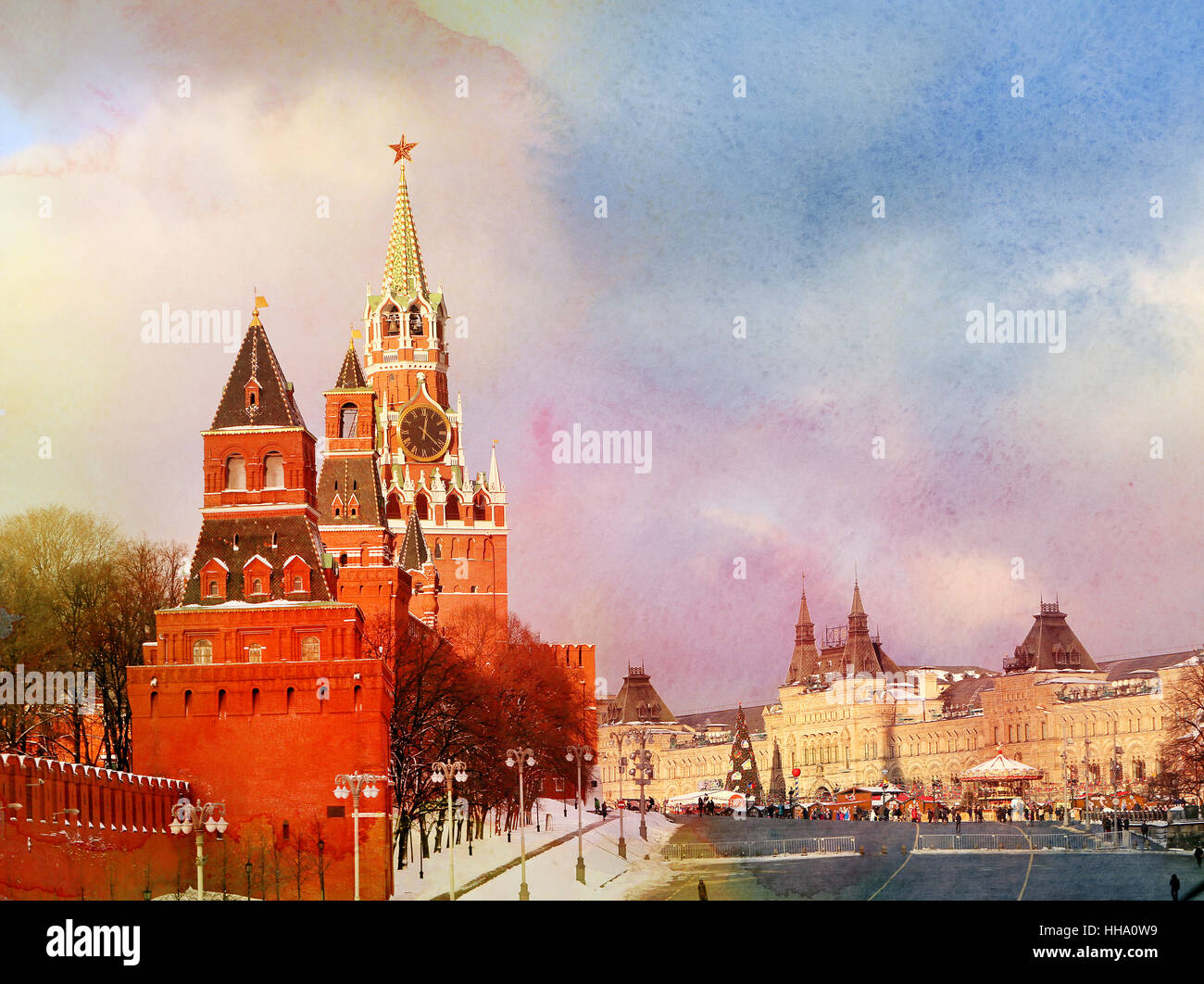 Sunny day moscow river city hi-res stock photography and images - Alamy