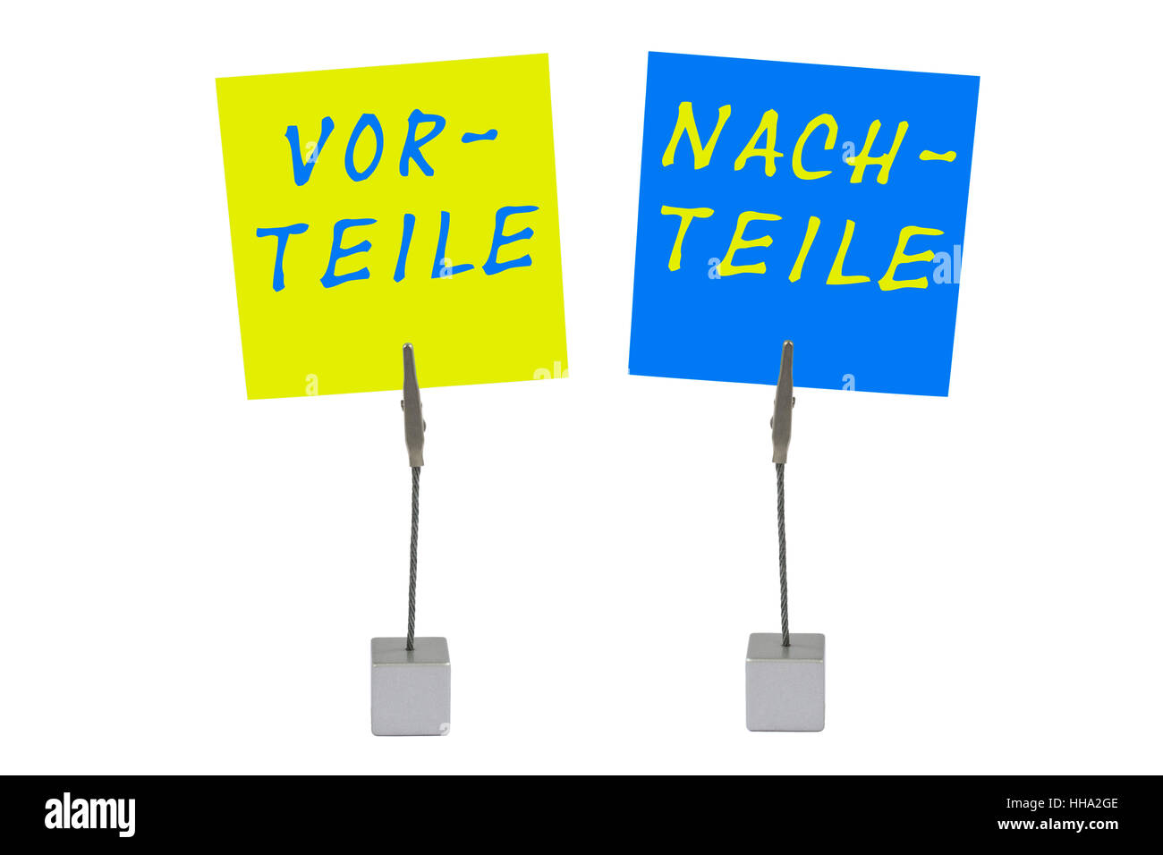 note holders and notepad advantages,disadvantages Stock Photo Alamy