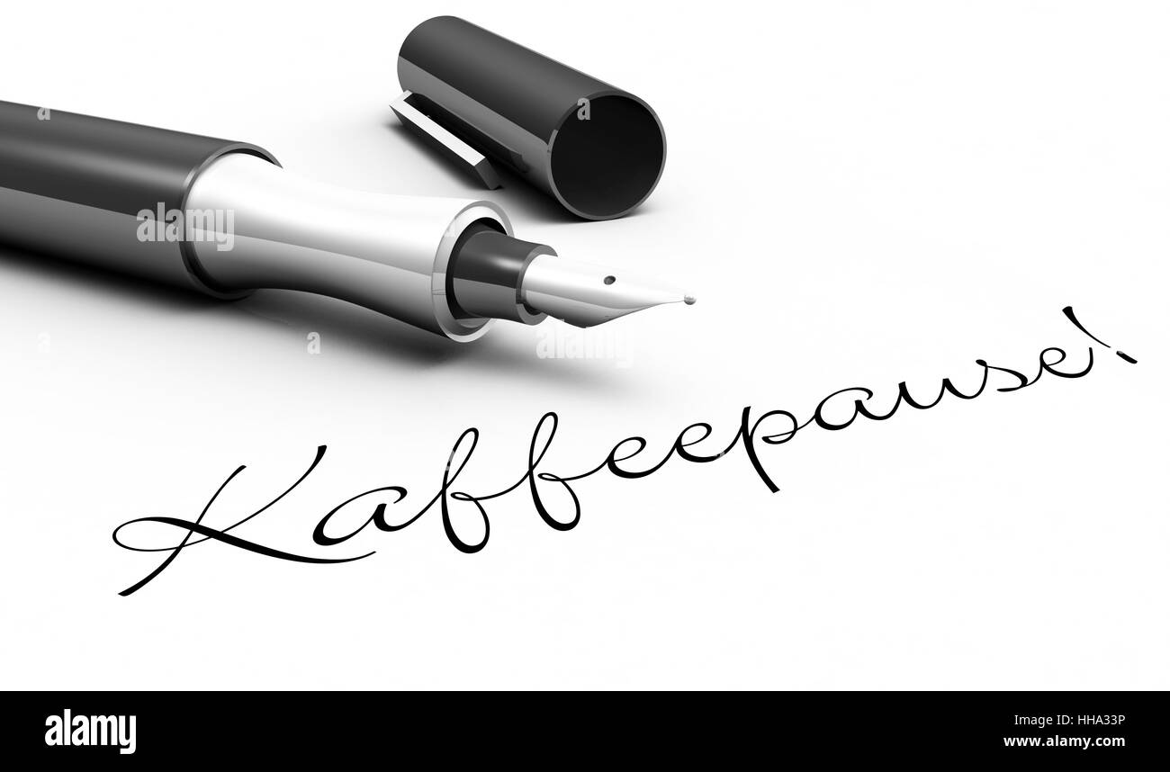 coffee break! pen concept Stock Photo Alamy