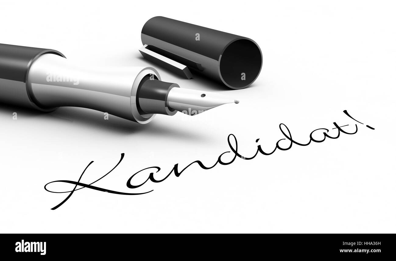 candidate! - pen concept Stock Photo - Alamy
