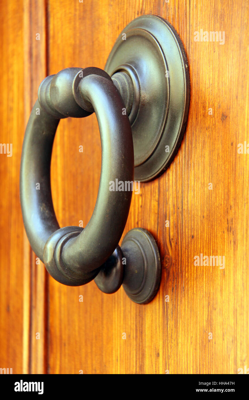 ring, detail, knocker, front door, beater, call waiting, sign, signal, ring, Stock Photo