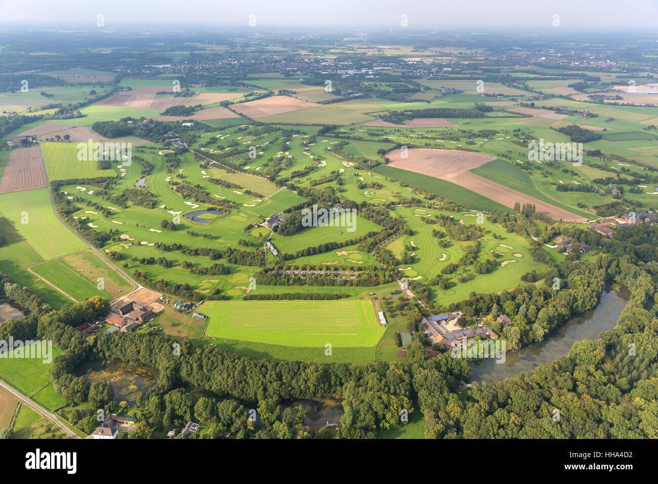 Golfclub Op de Niep, golf course Niep, Neukirchen, Lower Rhine, North  Rhine-Westphalia, Germany, Europe, Aerial view Stock Photo - Alamy