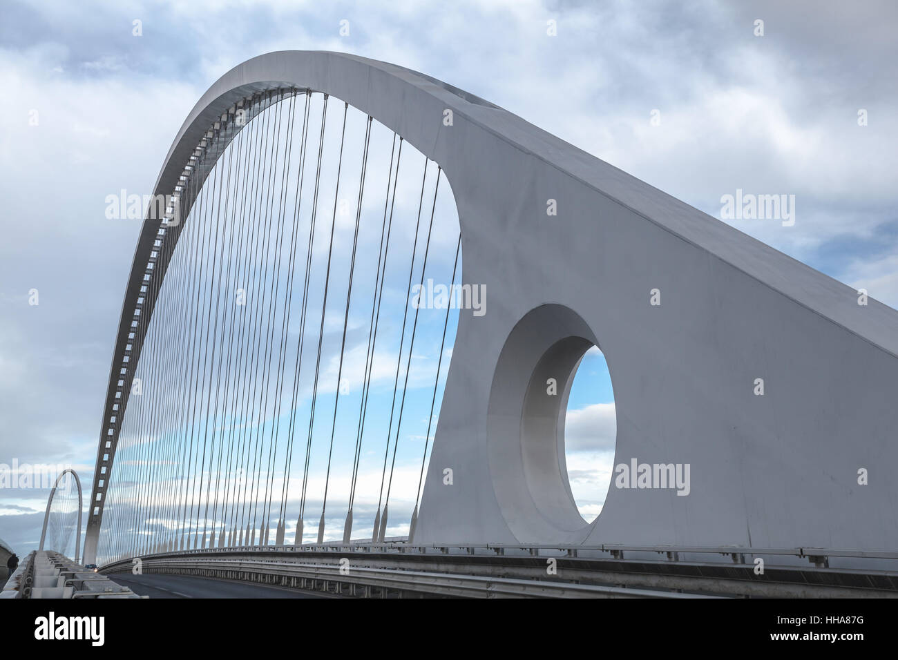 Santiago Calatrava Bridges, Reggio Emilia, Italy Stock Photo