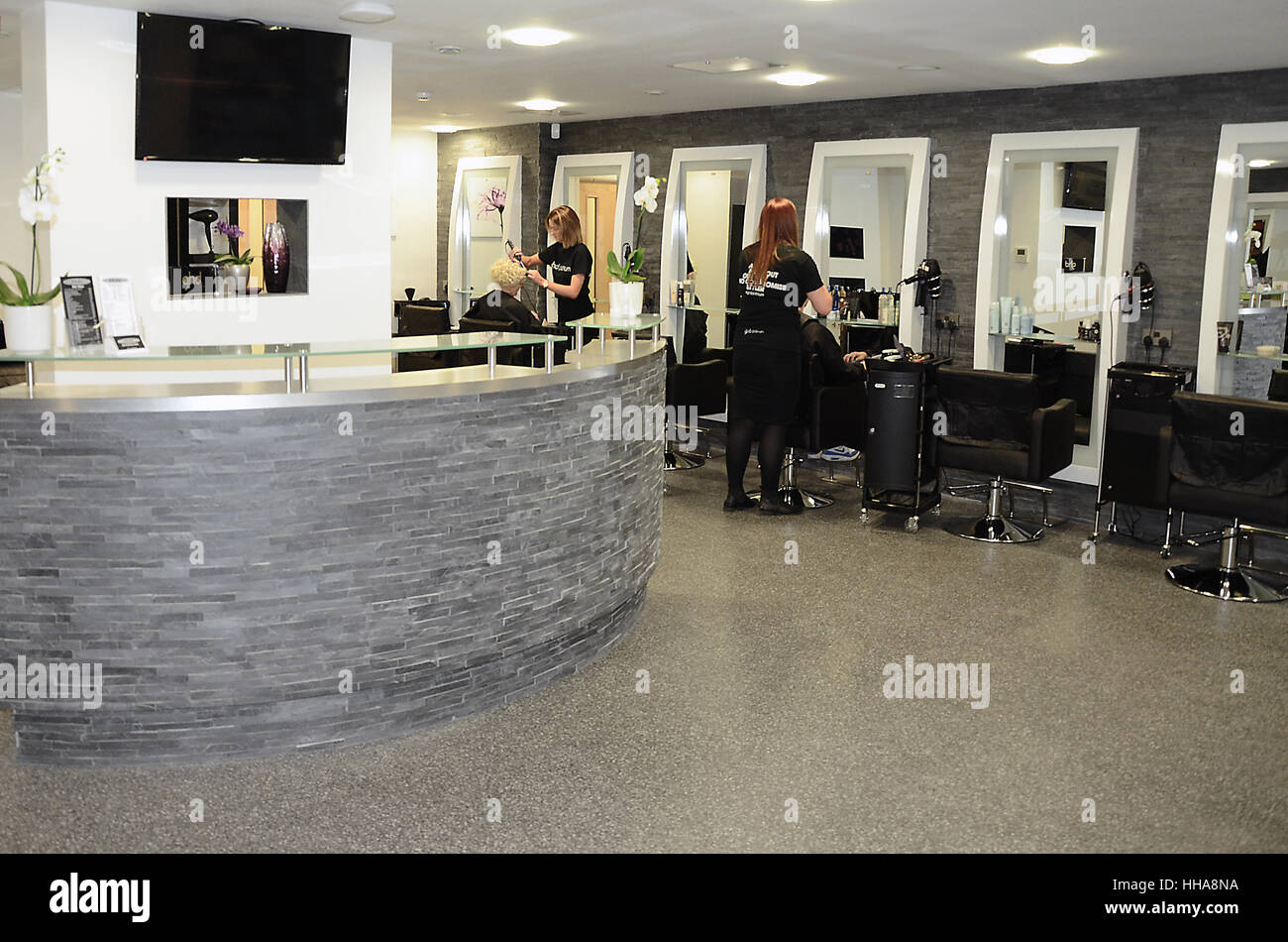 Hair salon worker hi-res stock photography and images - Alamy