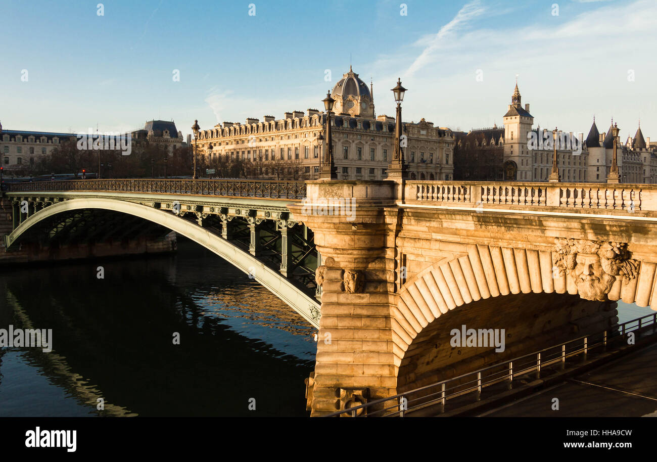 The Pont NotreDame is a bridge that crosses the Seine in Paris, France