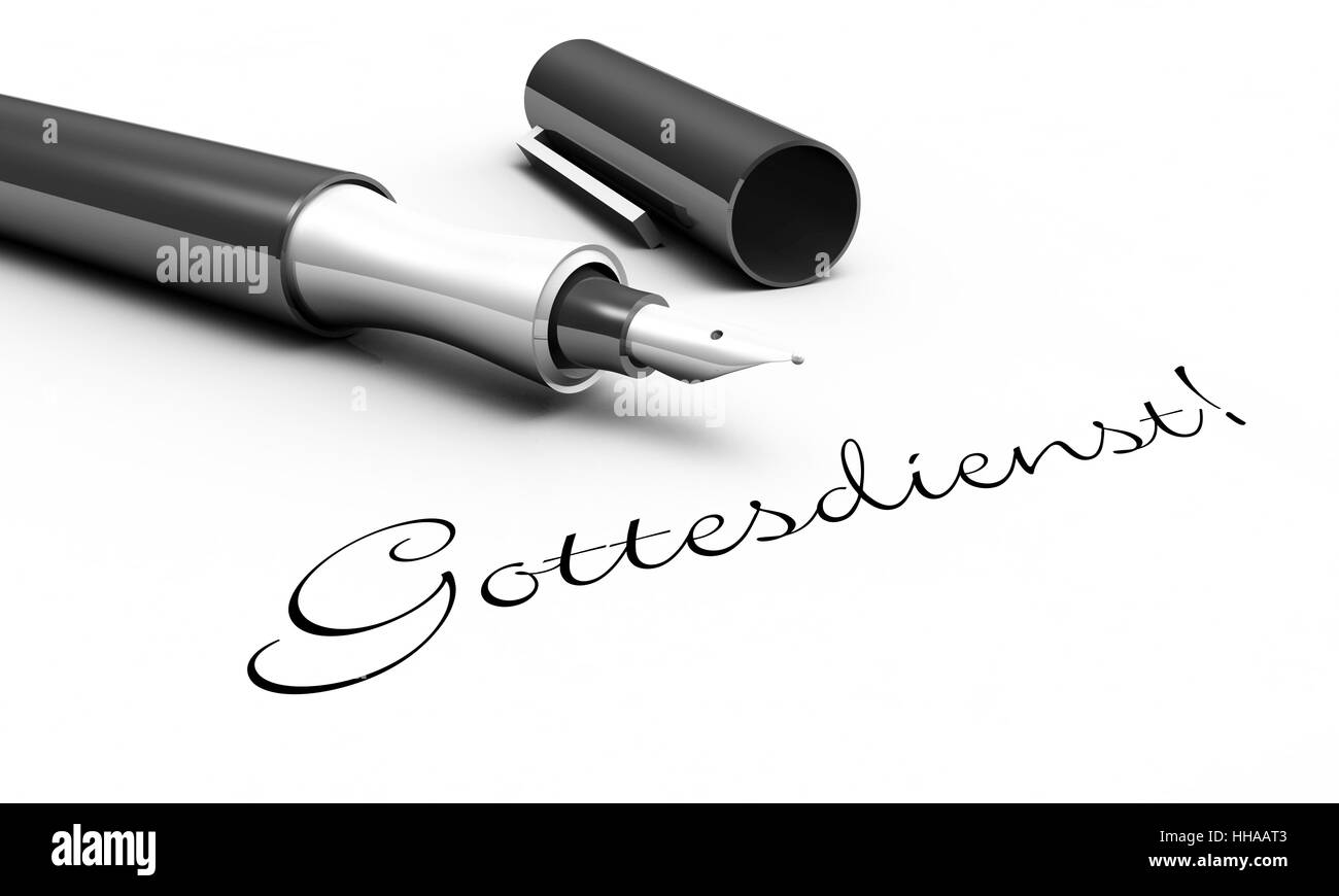 Gottesdienst! - Stift Konzept Stock Photo