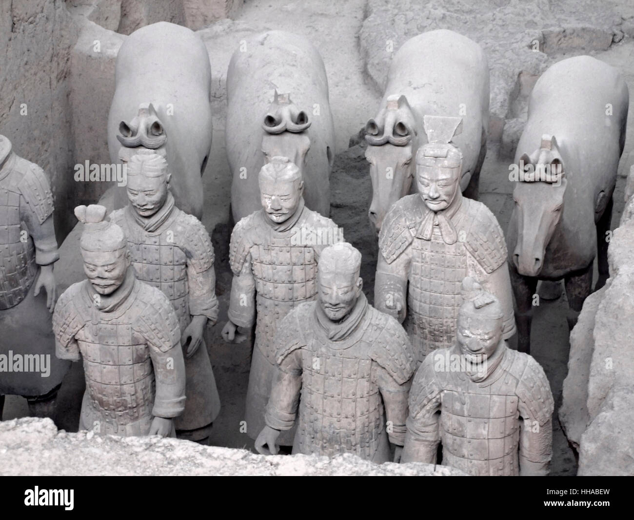 detail of the Terracotta Army in Xian (China) Stock Photo