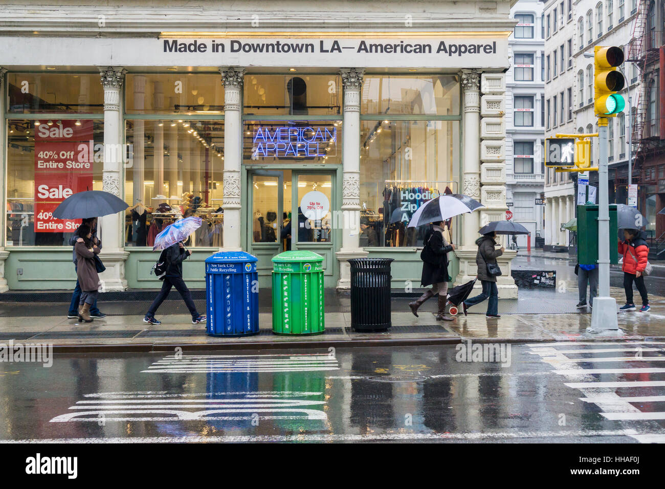 An American Apparel store in Soho in New York on Tuesday, January 17, 2017.  Canadian sportswear company Gildan Activewear has purchased the American  Apparel brand and some manufacturing equipment for $88 million