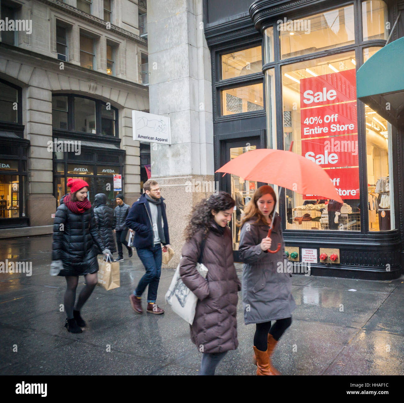 An American Apparel store in the Flatiron neighborhood in New York on Tuesday, January 17, 2017