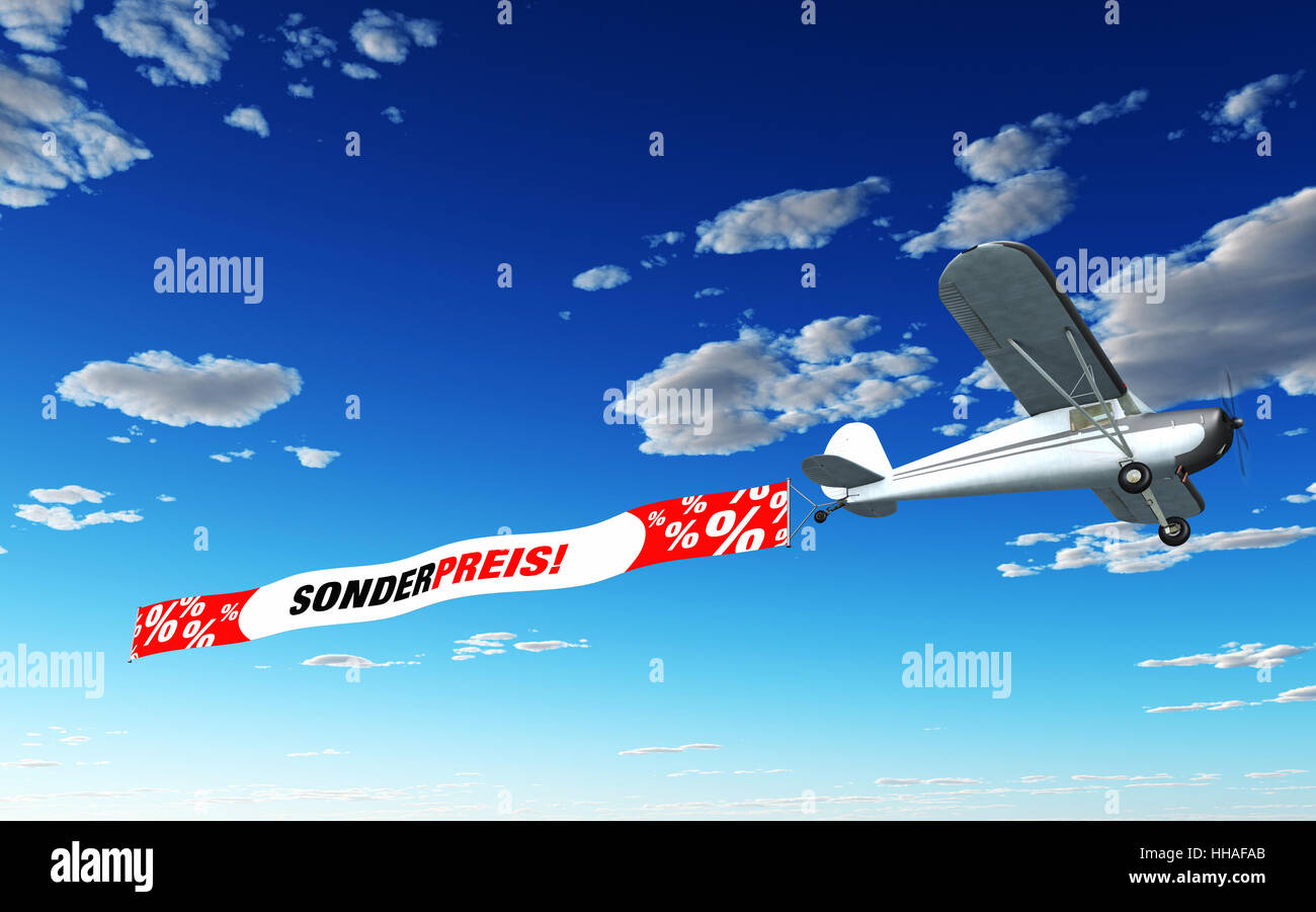 Airplane Banner Special Price Stock Photo 131153299 Alamy
