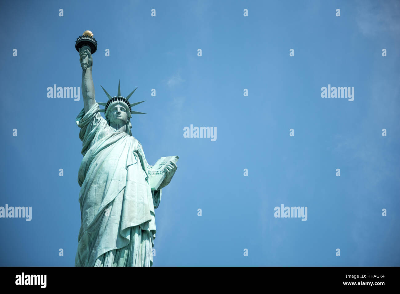 A view of the Statue of Liberty, New York City Stock Photo