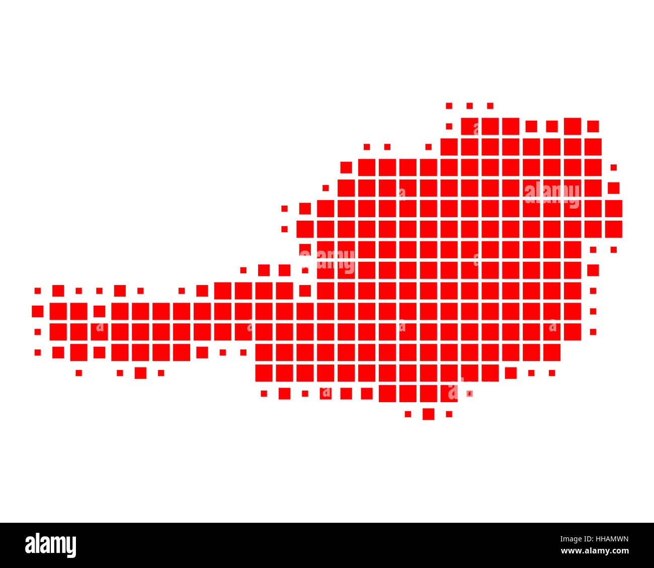 Map austria red hi-res stock photography and images - Alamy