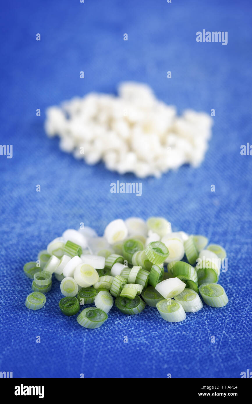 spring onions and garlic Stock Photo Alamy