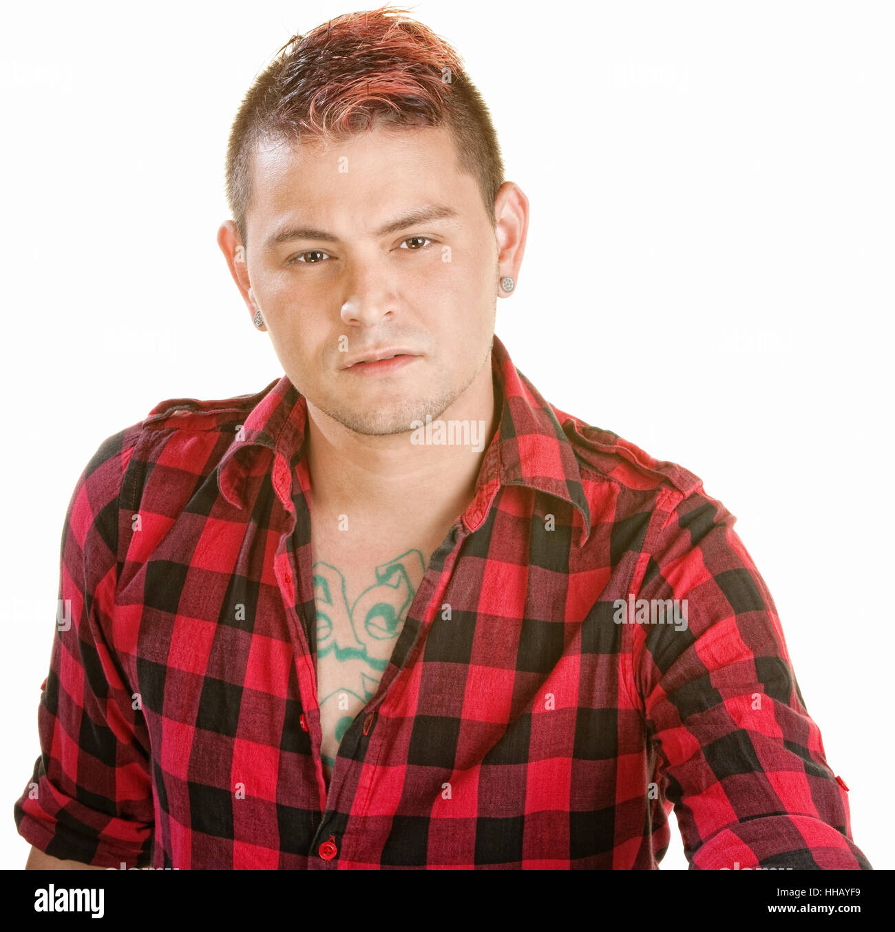 Hispanic Man Spiky Dyed Hair Stock Photos Hispanic Man Spiky