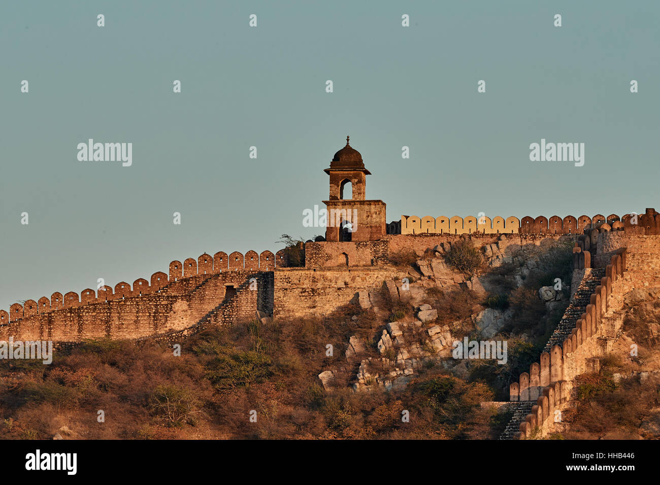 border wall Amber Fort Amer india, Amer Fort is known for its artistic ...