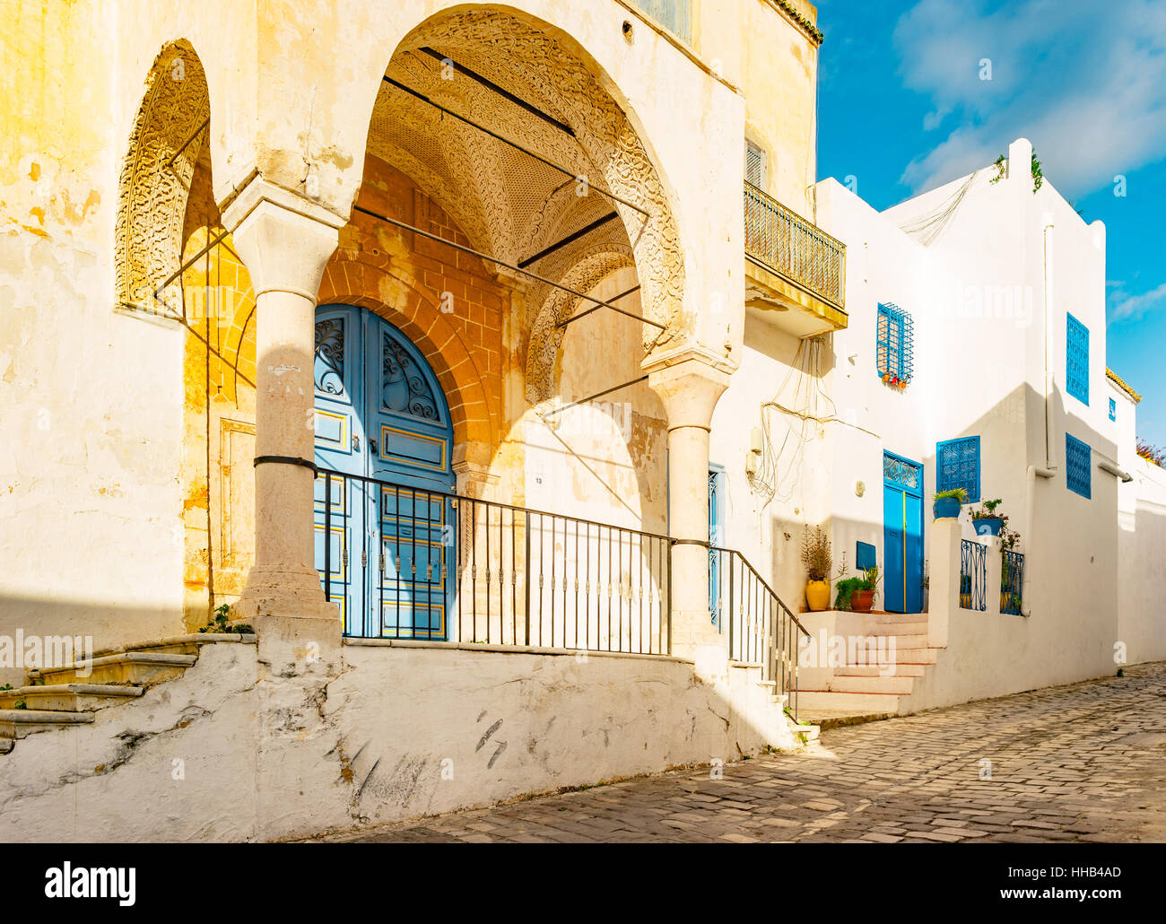 Sidi Bou Said, famouse village with traditional tunisian architecture