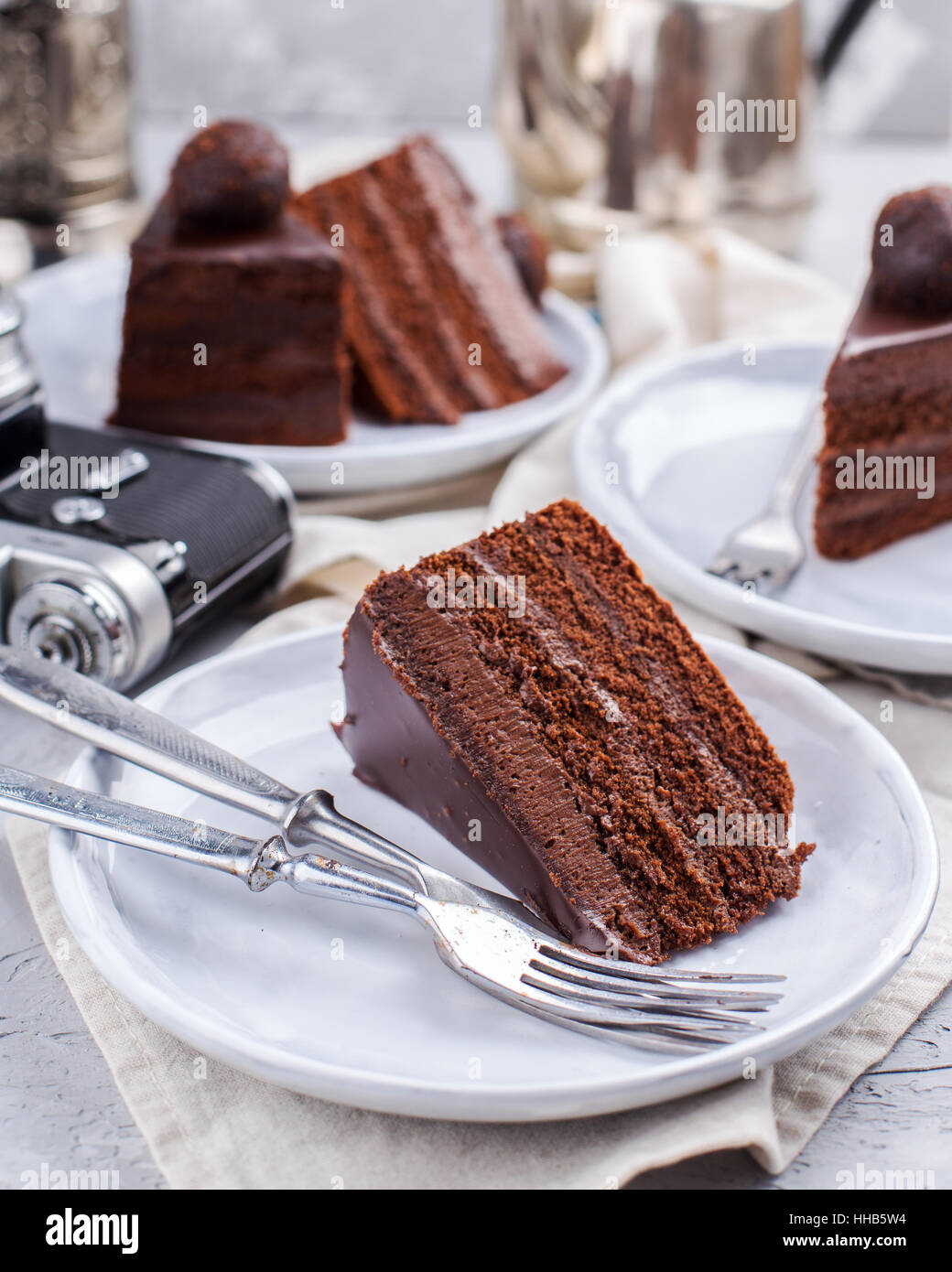 Triple layer cream cake hi-res stock photography and images - Alamy