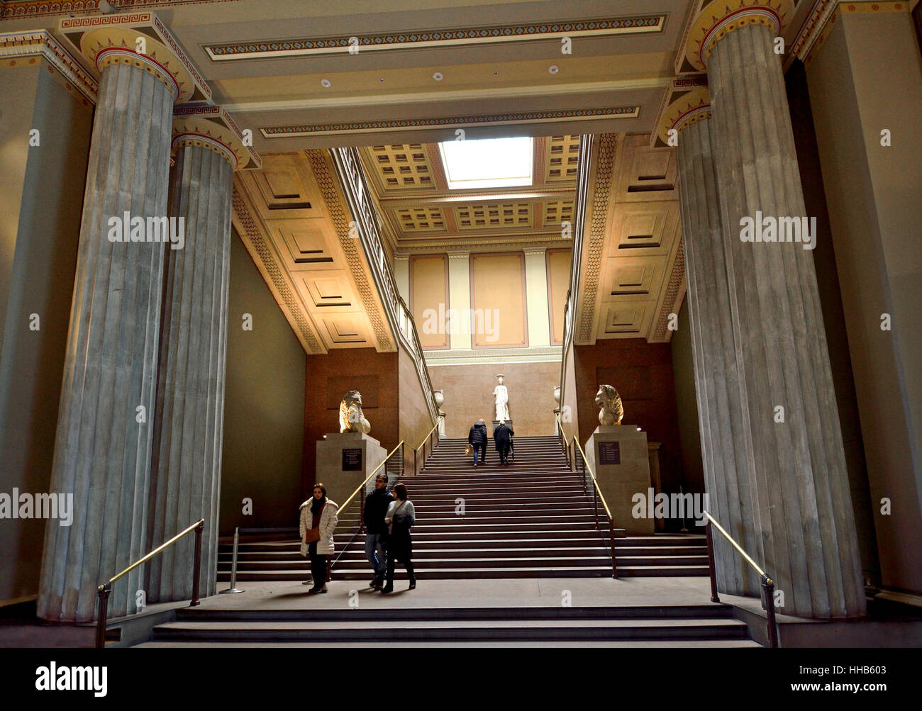 London, England, UK. British Museum. Main staircase to upper floors Stock Photo