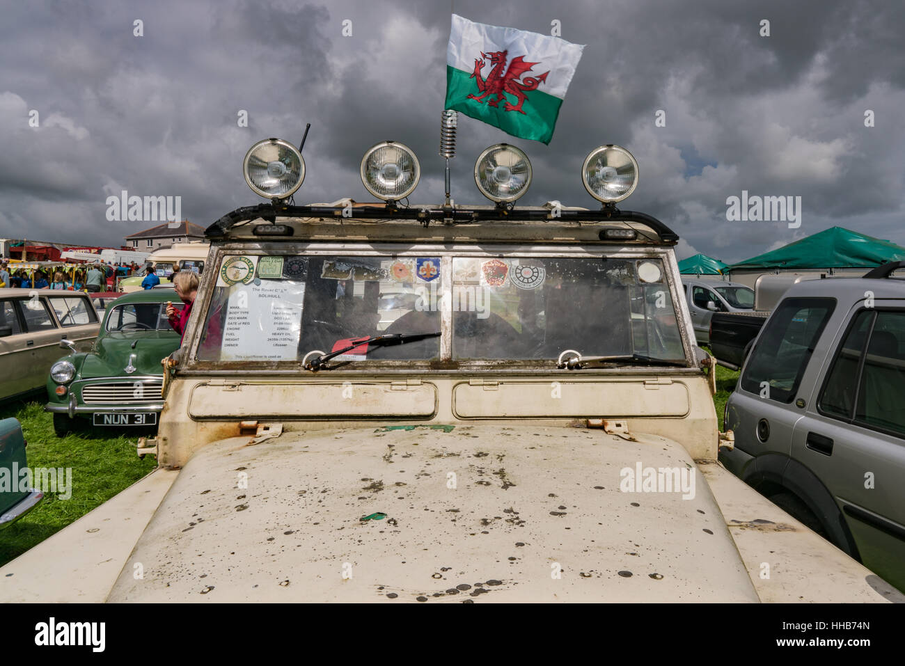 Land Rover Split Screen Classic split screen Land Rover Series 2 at Anglesey Show flies a Welsh ...