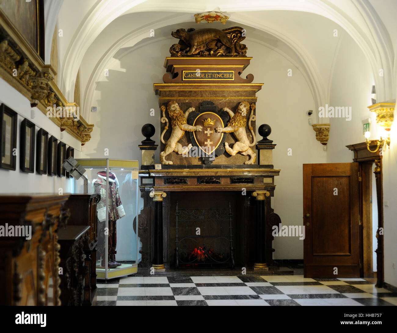 Poland. Gdansk. Historical Museum. Gdansk Town Hall. Renaissance-Baroque style. Inside. Stock Photo