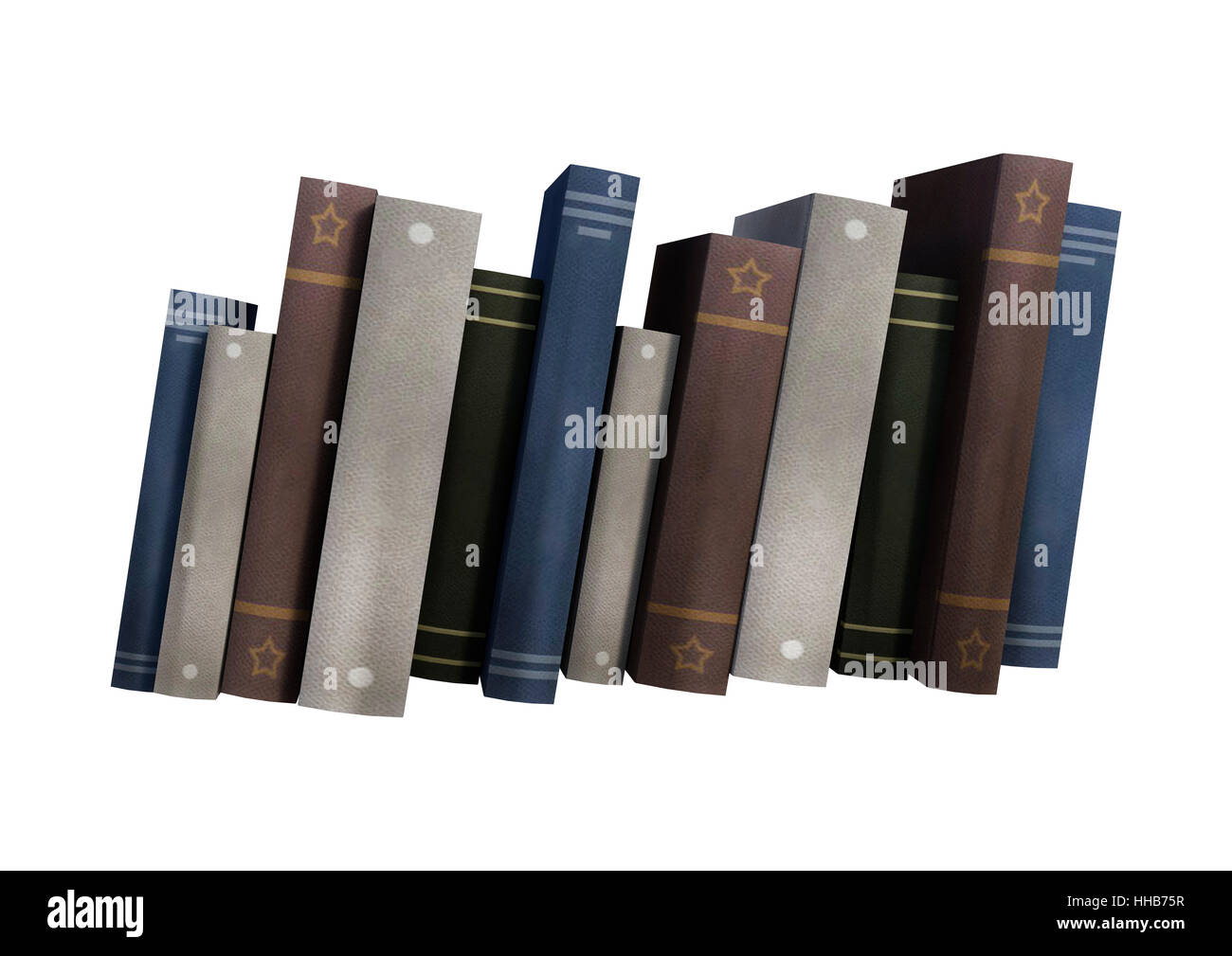 3d rendering row books hi-res stock photography and images - Alamy
