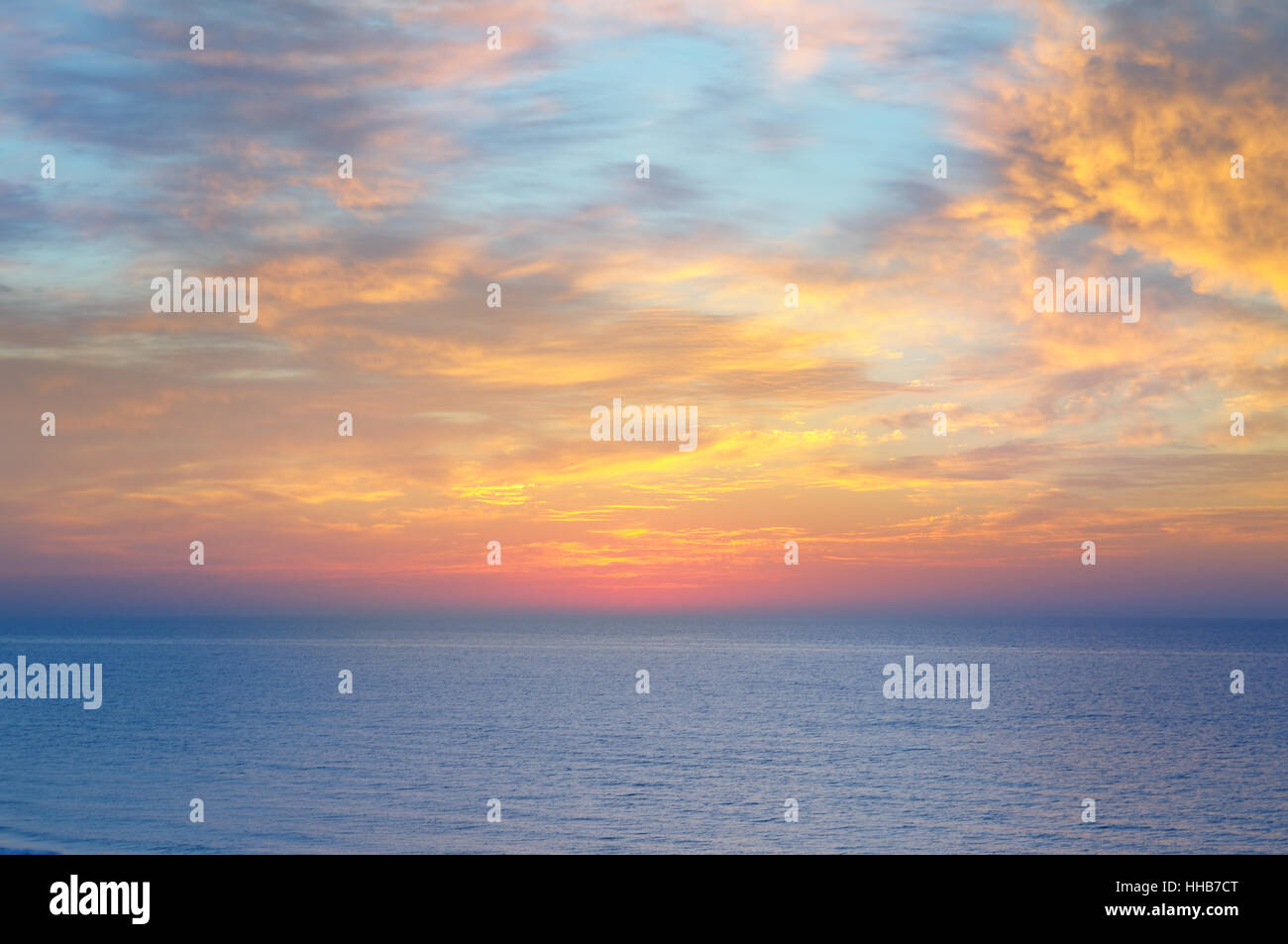 Beautiful sunset above the sea Stock Photo - Alamy